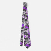 Lava Lamp Bloem Retro Tweekleurig Stropdas (Achterkant)