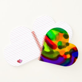 "Lava Lamp Daze" Heart Shaped Spiral Notitieboek