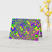 [Lava Lamp] Op-Art Zwemmen & Stippen Alle keren Kaart (Gele Bloem)