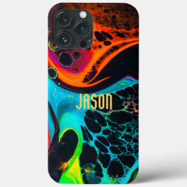 Lava Lamp Oranje Aqua Custom Hoesje-Mate iPhone Ca Case-Mate iPhone Case