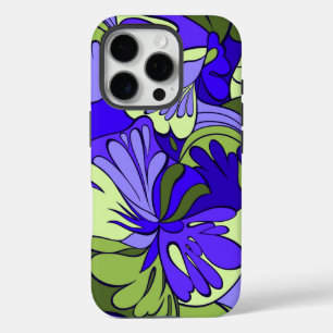 Lava-Lamp Retro Psychedelic Floral iPhone 16 Pro Hoesje