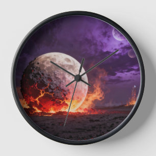 Lava Maan Fantasie Wandklok
