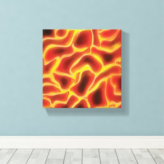 Lava Magma Canvas Afdruk (Insitu (Houten vloer))