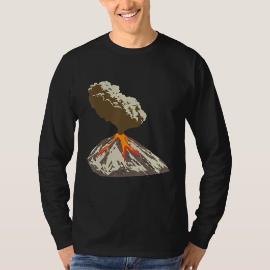 Lava Magma Eruption Geology Volcano Magma T-shirt (Voorkant)