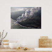 Lava ontmoet het Zee - Hawaii Poster (Keuken)