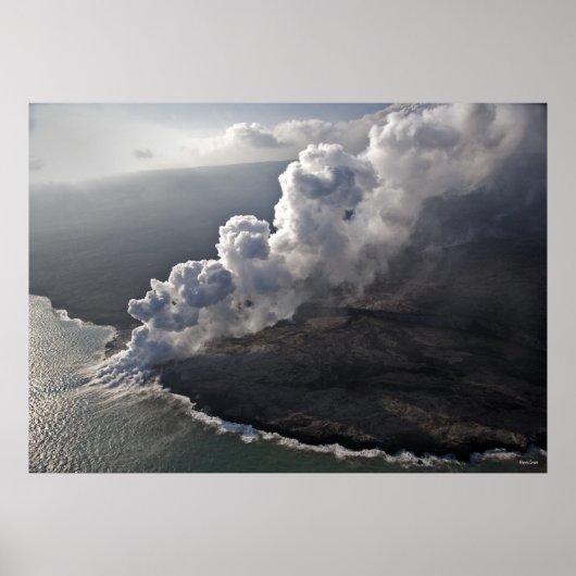 Lava ontmoet het Zee - Hawaii Poster (Voorkant)