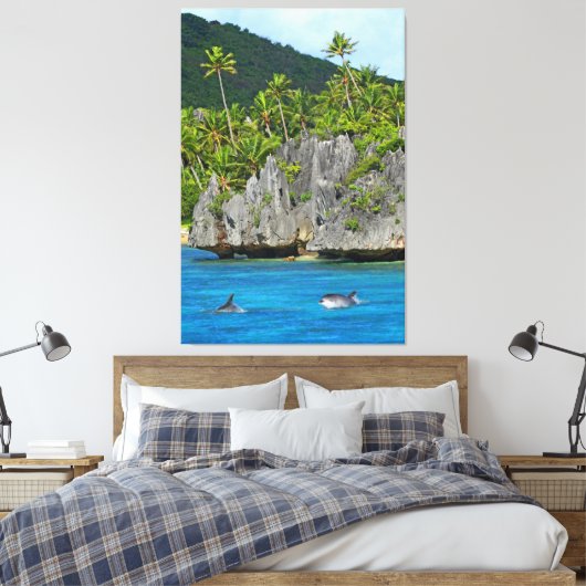 LAVA PALM 40x60 Canvas Afdruk (Insitu (Slaapkamer))