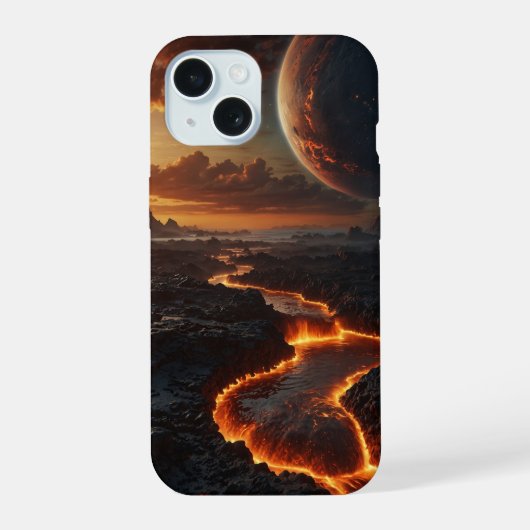 Lava-planeet iPhone 15 Case (Achterkant)