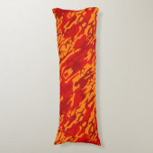 Lava Red Camo Body Pillow Lichaamskussen (Voorkant Verticaal)