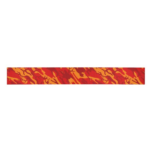 Lava Red Camo Grosgrain Lint (Voorkant)