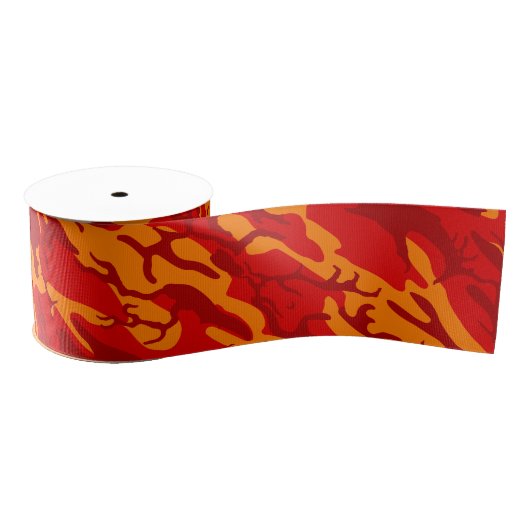 Lava Red Camo Grosgrain Lint (Spoel)