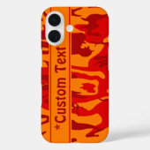 Lava Red Camo met aangepaste tekst Case-Mate iPhone Case (Achterkant)