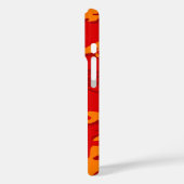 Lava Red Camo met aangepaste tekst Case-Mate iPhone Case (Achterkant / Links)