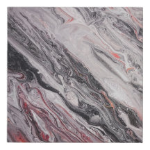 "Lava"Red White gemarmerd