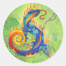Lava Salamander Ronde Sticker