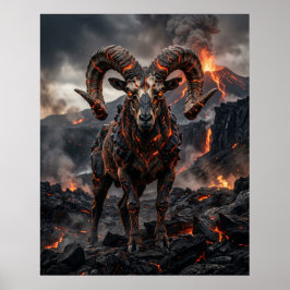 Lava Schedel Ram Hooglanden Poster