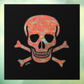 Lava Schedel zwart sq lg venster vastklampen terug Raamsticker (Vel 3)