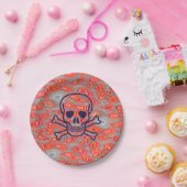 Lava Skull paper borden Papieren Bordje (Feest)