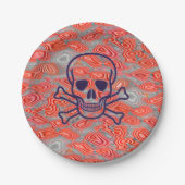 Lava Skull paper borden Papieren Bordje (Voorkant)