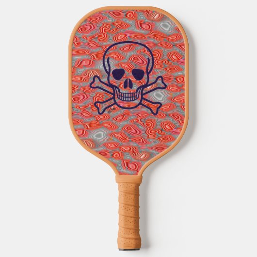 Lava Skull tan pickleball paddle (Voorkant)