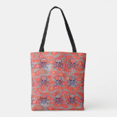 Lava Skulls schouderblad canvas tas (Achterkant)