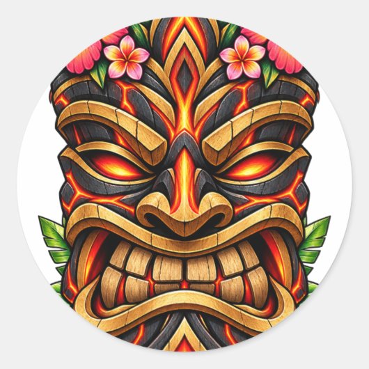 Lava Stone Tiki Sticker (Voorkant)