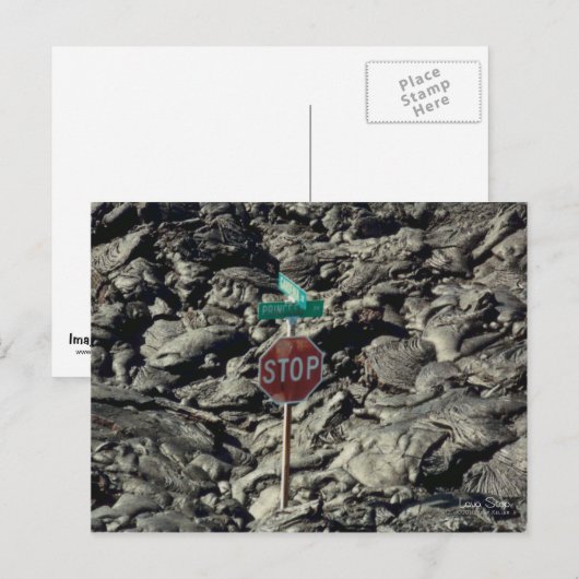 Lava Stop Photo Briefkaart (Voorkant / Achterkant)
