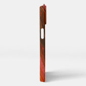 Lava-stroom in verschillende tinten rood iPhone hoesje (Rechterkant)