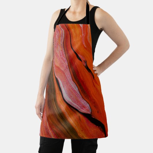 Lava-stroom in verschillende tinten rood schort (Insitu)