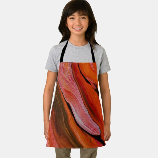 Lava-stroom in verschillende tinten rood schort (Insitu)