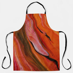 Lava-stroom in verschillende tinten rood schort