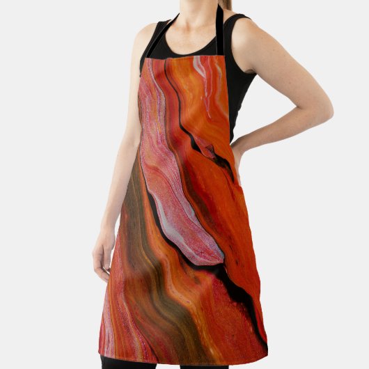 Lava-stroom in verschillende tinten rood schort (Insitu)