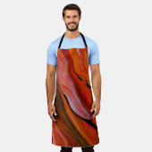 Lava-stroom in verschillende tinten rood schort (Gedragen)