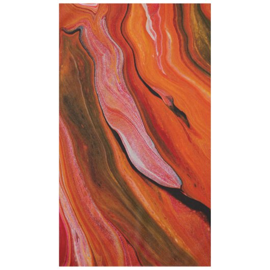 Lava-stroom in verschillende tinten rood tafelkleed (Voorkant)
