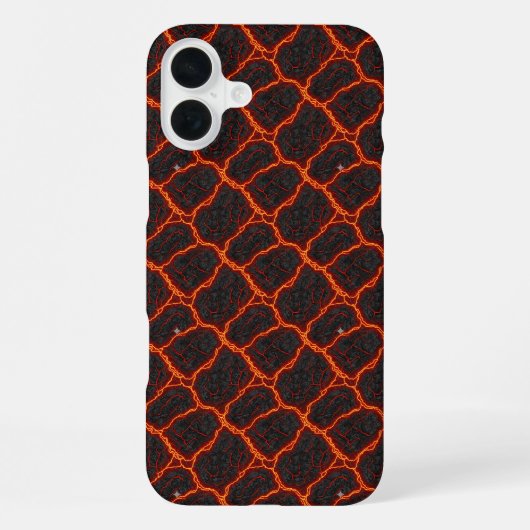 Lava Stroom Naadloos Patroon iPhone Hoesje (Achterkant)