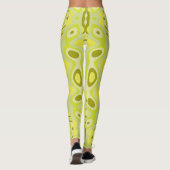 Lava Swirl - Gele Groenen Leggings (Achterkant)