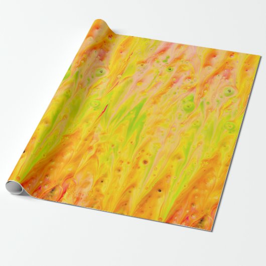 Lava Swirl Wrapping Paper Cadeaupapier (Uitgerold)