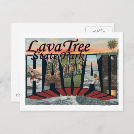 Lava Tree State Park, Hawaii Briefkaart (Voorkant / Achterkant)