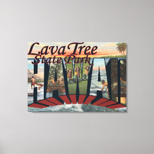Lava Tree State Park, Hawaii Canvas Afdruk