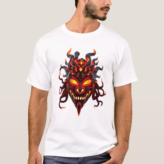 Lava Tribal Face Art T-shirt (Voorkant)