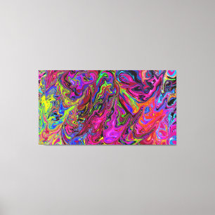 Lava van kleuren uitgerekt canvas Print
