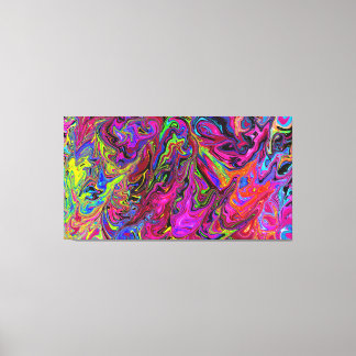 Lava van kleuren uitgerekt canvas Print
