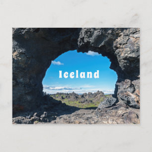 Lava-venster in Dimmuborgir, gebied Myvatn - IJsla Briefkaart