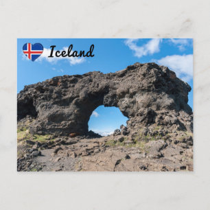 Lava-venster in Dimmuborgir, gebied Myvatn - IJsla Briefkaart