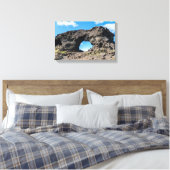 Lava-venster in Dimmuborgir, gebied Myvatn - IJsla Canvas Afdruk (Insitu (Slaapkamer))