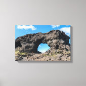 Lava-venster in Dimmuborgir, gebied Myvatn - IJsla Canvas Afdruk (Voorkant)