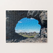 Lava-venster in Dimmuborgir, gebied Myvatn - IJsla Legpuzzel (Horizontaal)
