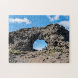 Lava-venster in Dimmuborgir, gebied Myvatn - IJsla Legpuzzel