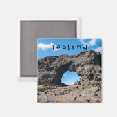 Lava-venster in Dimmuborgir, gebied Myvatn - IJsla Magneet (Voorkant / Achterkant)