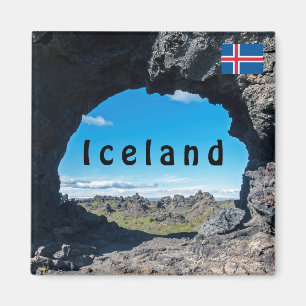 Lava-venster in Dimmuborgir, gebied Myvatn - IJsla Magneet